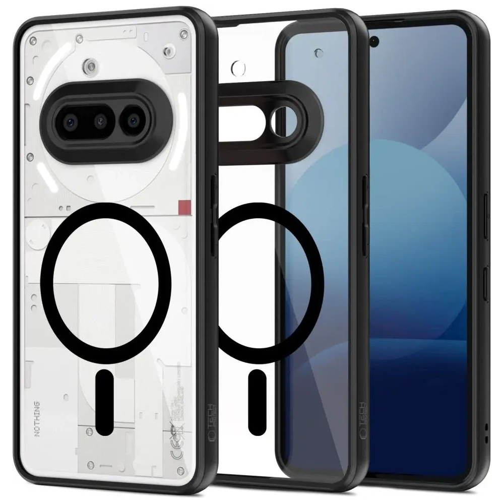 Etui Tech-Protect Magmat MagSafe Nothing Phone 3a Black/clear