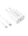 Kup Ładowarka sieciowa Tech-Protect NC20W 1-port USB-C Network Charger PD 20W + Lightning Cable White - THP4067 - {ean13} - Sklep Home Screen