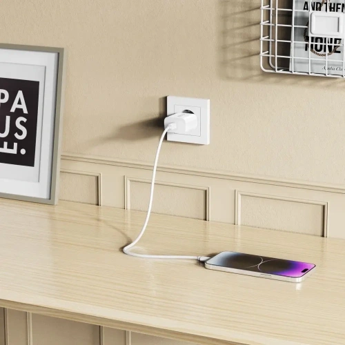 Kup Ładowarka sieciowa Tech-Protect NC20W 1-port USB-C Network Charger PD 20W + Lightning Cable White - THP4067 - {ean13} - Sklep Home Screen