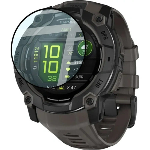 Kup Szkło hybrydowe Bizon Glass Watch Edge Hybrid dla Garmin Instinct 3 50 mm czarne - BIZ8870 - {ean13} - Sklep Home Screen