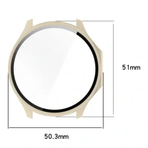 Buy Bizon Case+Glass Watch OnePlus Watch 3 / Oppo Watch X2 beige - BIZ8871 - {ean13} - Home Screen Store Europe