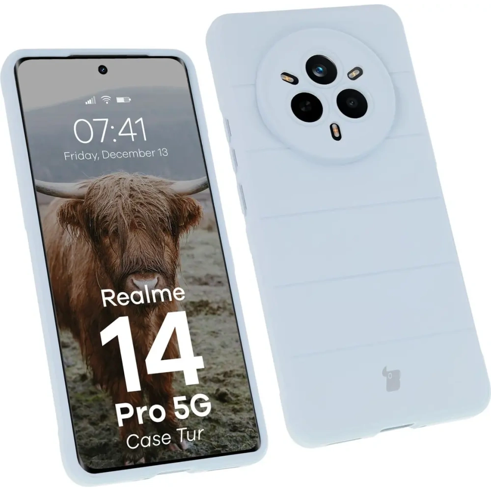 Pancerne etui Bizon Case Tur do Realme 14 Pro 5G jasnoniebieskie