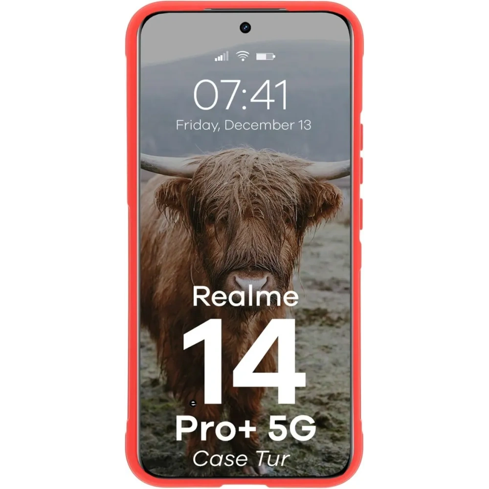 Pancerne etui Bizon Case Tur do Realme 14 Pro Plus 5G czerwone