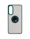 Kup Bizon Case Hybrid Ring Samsung Galaxy S25 Edge rauchig mit einem dunkelgrünen Rahmen - BIZ8877 - {ean13} - Sklep Home Screen