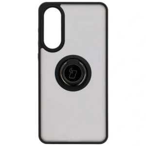 Kup Etui z uchwytem na palec Bizon Case Hybrid Ring do Samsung Galaxy S25 Edge przydymione z czarną ramką - BIZ8878 - {ean13} - Sklep Home Screen