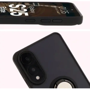 Kup Etui z uchwytem na palec Bizon Case Hybrid Ring do Samsung Galaxy S25 Edge przydymione z czarną ramką - BIZ8878 - {ean13} - Sklep Home Screen