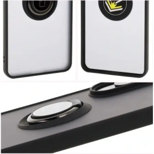 Kup Etui z uchwytem na palec Bizon Case Hybrid Ring do Samsung Galaxy S25 Edge przydymione z czarną ramką - BIZ8878 - {ean13} - Sklep Home Screen