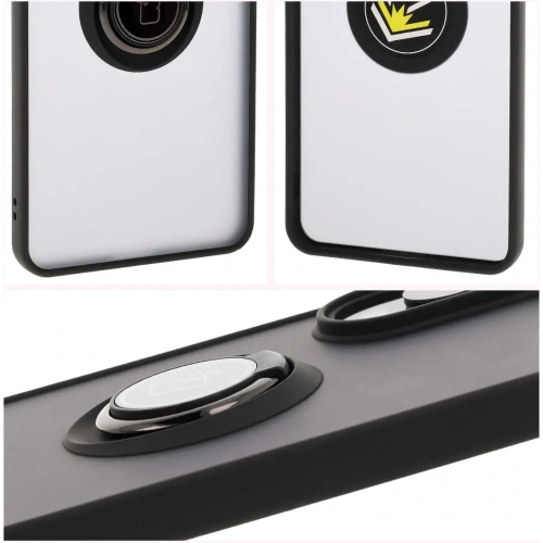 Kup Bizon Case Hybrid Ring Samsung Galaxy S25 Edge füstös fekete kerettel - BIZ8878 - {ean13} - Sklep Home Screen
