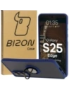 Bizon Case Hybrid Ring Samsung Galaxy S25 Edge kouřový s tmavě modrým rámem