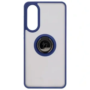 Kup Etui z uchwytem na palec Bizon Case Hybrid Ring do Samsung Galaxy S25 Edge przydymione z granatową ramką - BIZ8880 - {ean13} - Sklep Home Screen