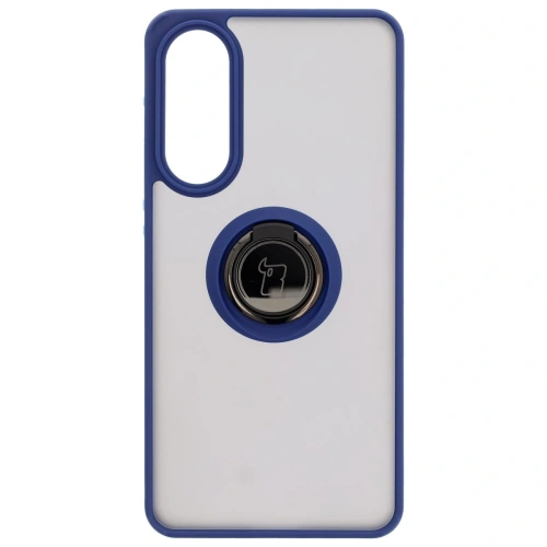 Kup Etui z uchwytem na palec Bizon Case Hybrid Ring do Samsung Galaxy S25 Edge przydymione z granatową ramką - BIZ8880 - {ean13} - Sklep Home Screen