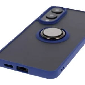 Buy Bizon Case Hybrid Ring Samsung Galaxy S25 Edge smoky with a dark blue frame - BIZ8880 - {ean13} - Home Screen Store Europe