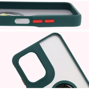 Buy Bizon Case Hybrid Ring Motorola Moto G05 / E15 smoky with a dark green frame - BIZ8881 - {ean13} - Home Screen Store Europe
