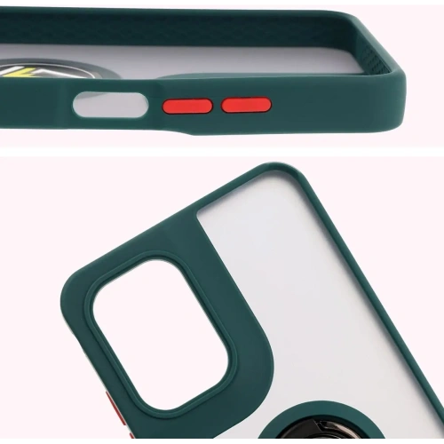 Buy Bizon Case Hybrid Ring Motorola Moto G05 / E15 smoky with a dark green frame - BIZ8881 - {ean13} - Home Screen Store Europe