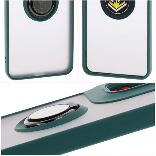 Buy Bizon Case Hybrid Ring Motorola Moto G05 / E15 smoky with a dark green frame - BIZ8881 - {ean13} - Home Screen Store Europe