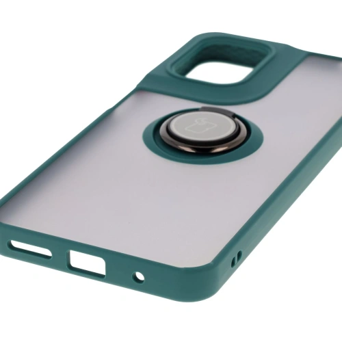 Buy Bizon Case Hybrid Ring Motorola Moto G05 / E15 smoky with a dark green frame - BIZ8881 - {ean13} - Home Screen Store Europe