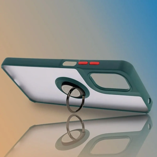 Kup Bizon Case Hybrid Ring Motorola Moto G05 / E15 rauchig mit einem dunkelgrünen Rahmen - BIZ8881 - {ean13} - Sklep Home Screen