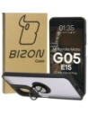 Bizon Case Hybrid Ring Motorola Moto G05 / E15 fumuriu cu un cadru negru