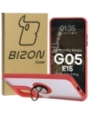 Bizon Case Hybrid Ring Motorola Moto G05 / E15 fumuriu cu un cadru roșu
