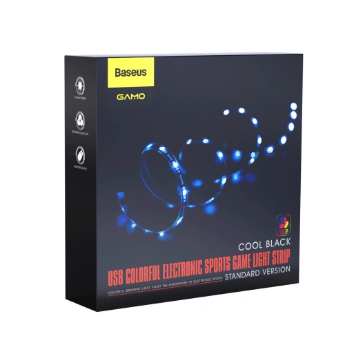 Buy Baseus GAMO colorful self-adhesive SMD LED strip 5 W 1,5 m + remote control - BSU1495 - {ean13} - Home Screen Store Europe