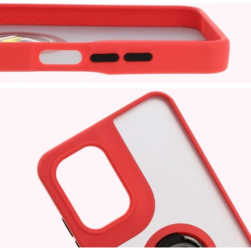Kup Bizon Case Hybrid Ring Motorola Moto G05 / E15 fumuriu cu un cadru roșu - BIZ8883 - {ean13} - Sklep Home Screen
