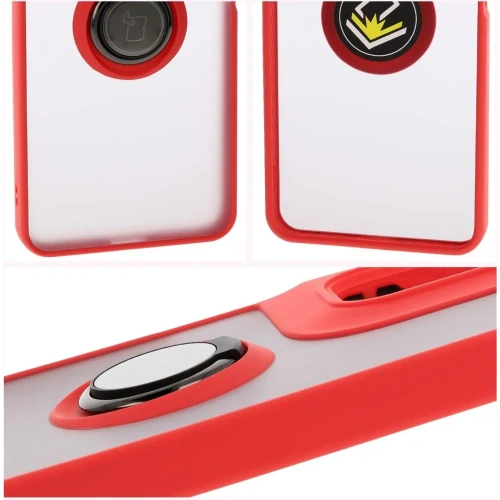 Kup Bizon Case Hybrid Ring Motorola Moto G05 / E15 fumuriu cu un cadru roșu - BIZ8883 - {ean13} - Sklep Home Screen