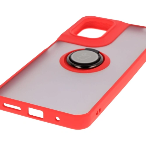Kup Etui z uchwytem na palec Bizon Case Hybrid Ring do Motorola Moto G05 / E15 przydymione z czerwoną ramką - BIZ8883 - {ean13} - Sklep Home Screen