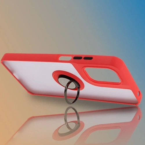 Kup Bizon Case Hybrid Ring Motorola Moto G05 / E15 fumuriu cu un cadru roșu - BIZ8883 - {ean13} - Sklep Home Screen