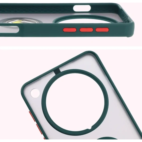 Kup Bizon Case Hybrid Ring Oppo Find X8 Pro kouřový s tmavě zeleným rámečkem - BIZ8885 - {ean13} - Sklep Home Screen