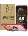 Bizon Case Hybrid Ring Oppo Find X8 Pro kouřový s červeným rámem