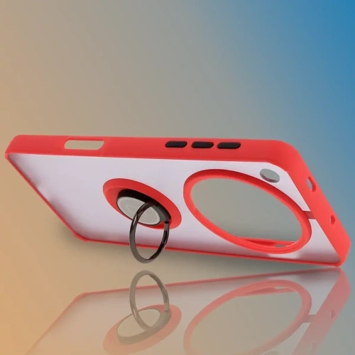 Kup Bizon Case Hybrid Ring Oppo Find X8 Pro kouřový s červeným rámem - BIZ8887 - {ean13} - Sklep Home Screen