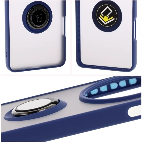 Kup Bizon Case Hybrid Ring Oppo Find X8 Pro füstös, sötétkék kerettel - BIZ8888 - {ean13} - Sklep Home Screen