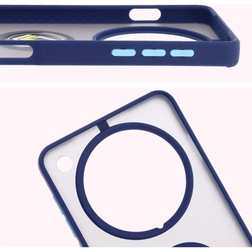Kup Bizon Case Hybrid Ring Oppo Find X8 Pro füstös, sötétkék kerettel - BIZ8888 - {ean13} - Sklep Home Screen