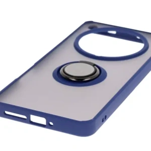 Kup Etui z uchwytem na palec Bizon Case Hybrid Ring do Oppo Find X8 Pro przydymione z granatową ramką - BIZ8888 - {ean13} - Sklep Home Screen