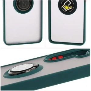 Kup Bizon Case Hybrid Ring Xiaomi Poco X7 Pro fumuriu cu un cadru verde închis - BIZ8889 - {ean13} - Sklep Home Screen