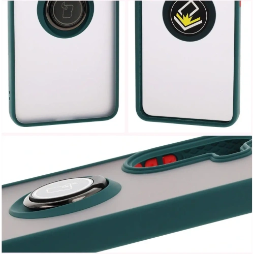 Buy Bizon Case Hybrid Ring Xiaomi Poco X7 Pro smoky with a dark green frame - BIZ8889 - {ean13} - Home Screen Store Europe
