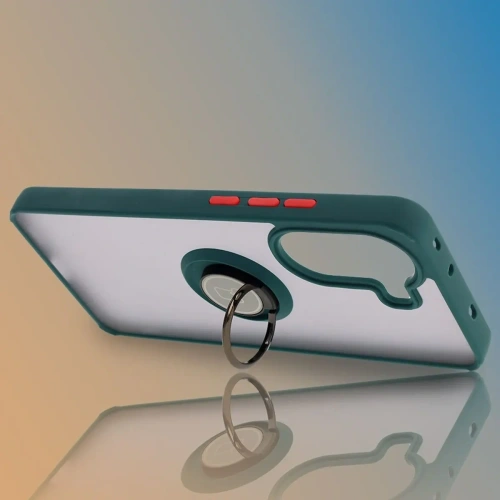 Kup Bizon Case Hybrid Ring Xiaomi Poco X7 Pro kouřový s tmavě zeleným rámem - BIZ8889 - {ean13} - Sklep Home Screen