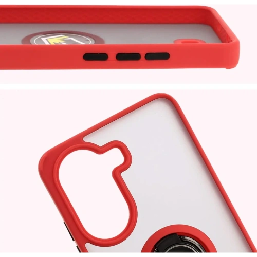 Kup Bizon Case Hybrid Gyűrű Xiaomi Poco X7 Pro füstös piros kerettel - BIZ8890 - {ean13} - Sklep Home Screen