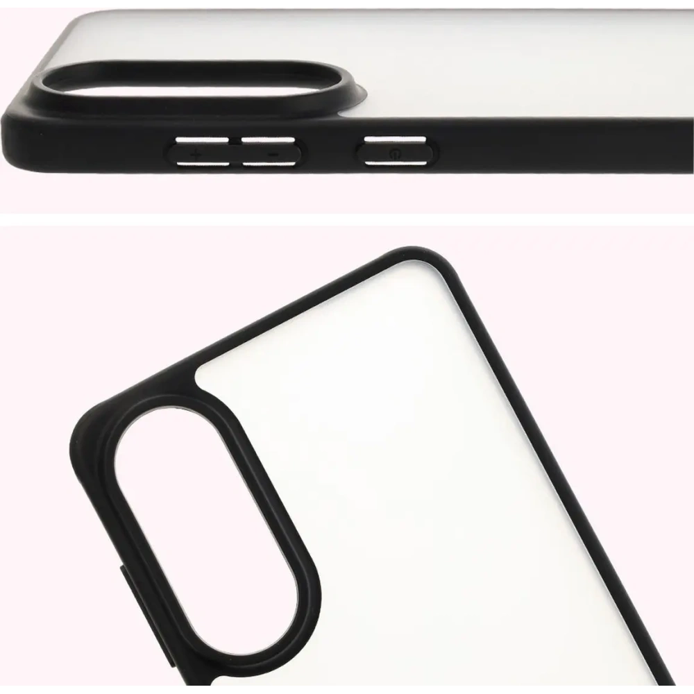 Etui Bizon Case Angelo do Samsung Galaxy S25 Edge przydymione z czarną ramką