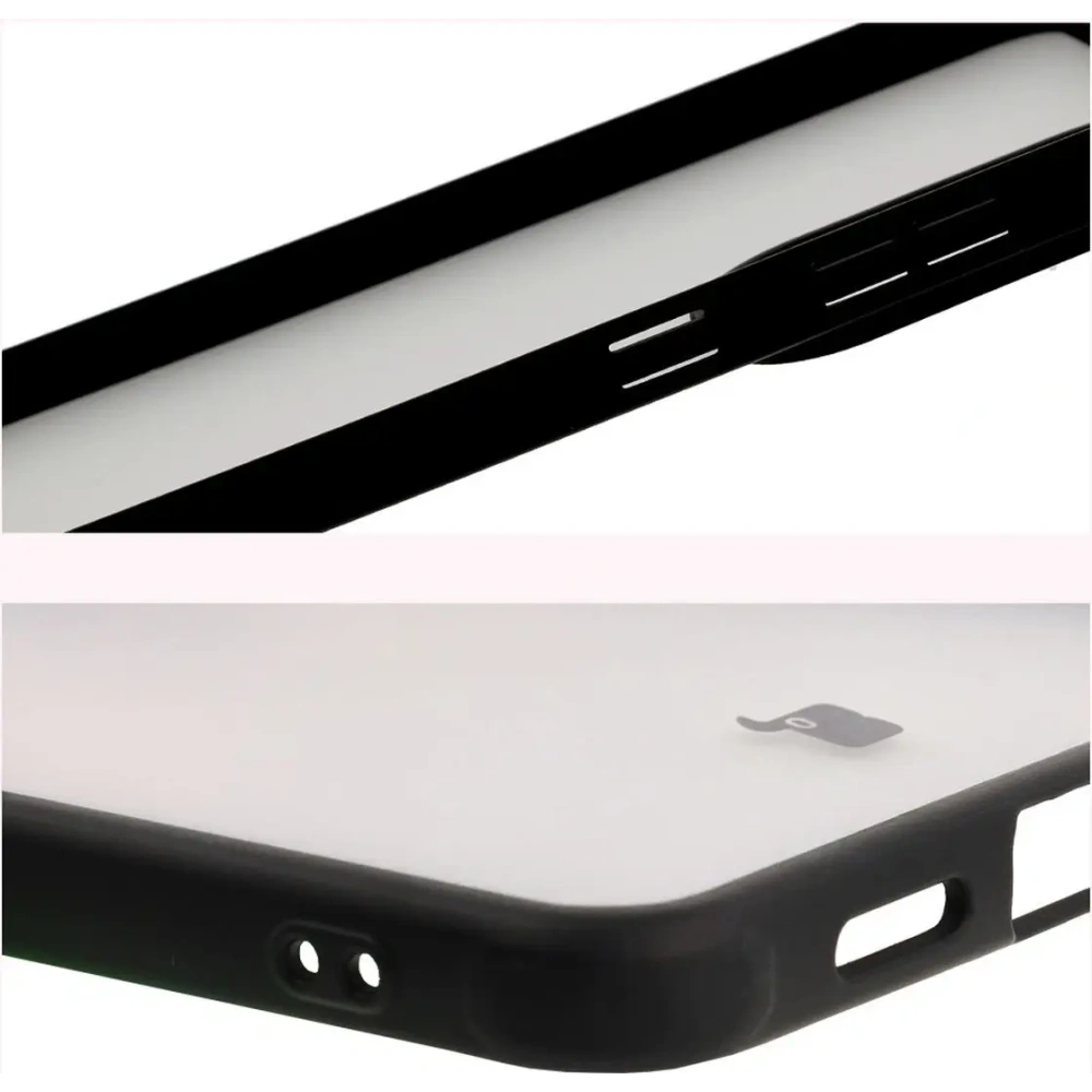 Etui Bizon Case Angelo do Samsung Galaxy S25 Edge przydymione z czarną ramką