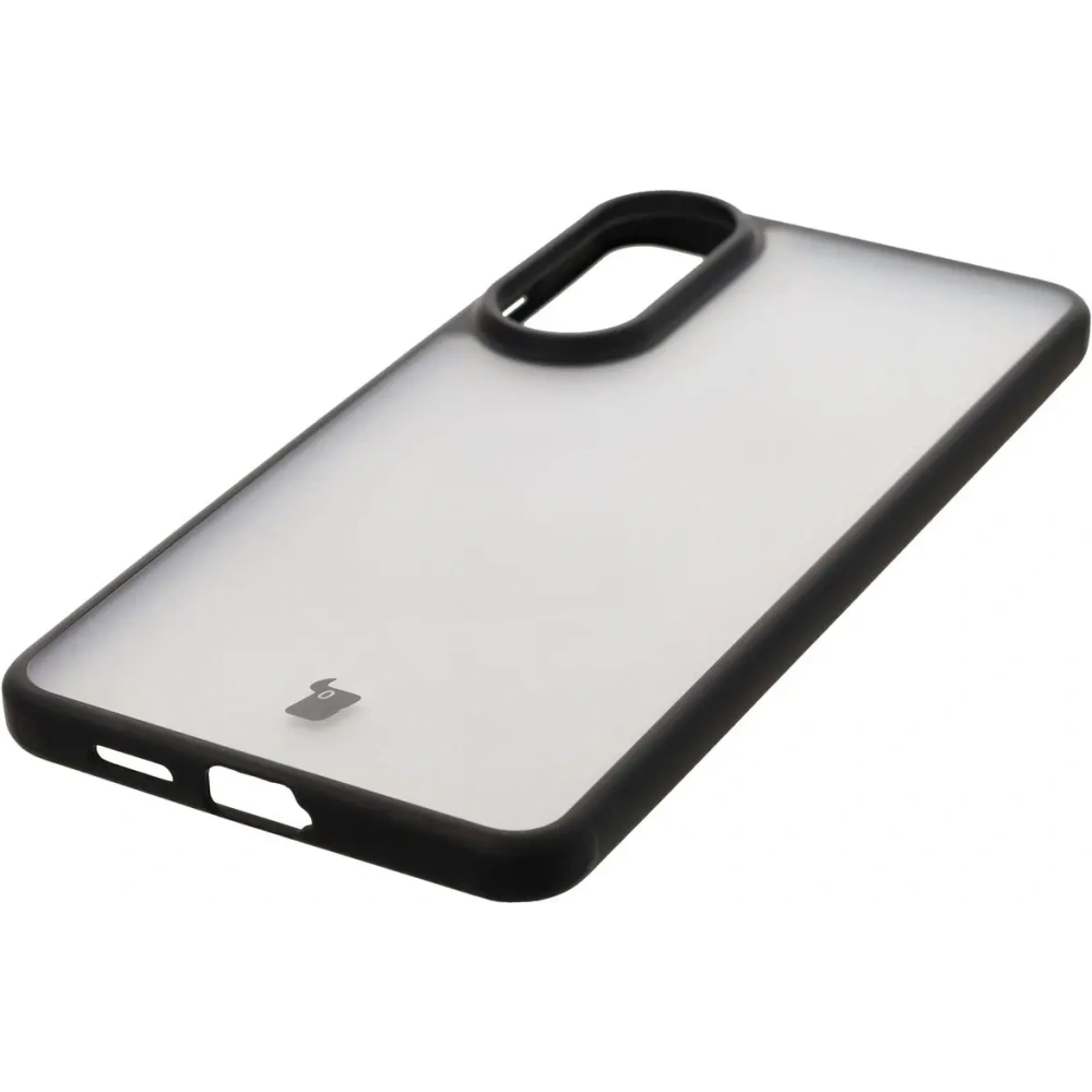 Etui Bizon Case Angelo do Samsung Galaxy S25 Edge przydymione z czarną ramką