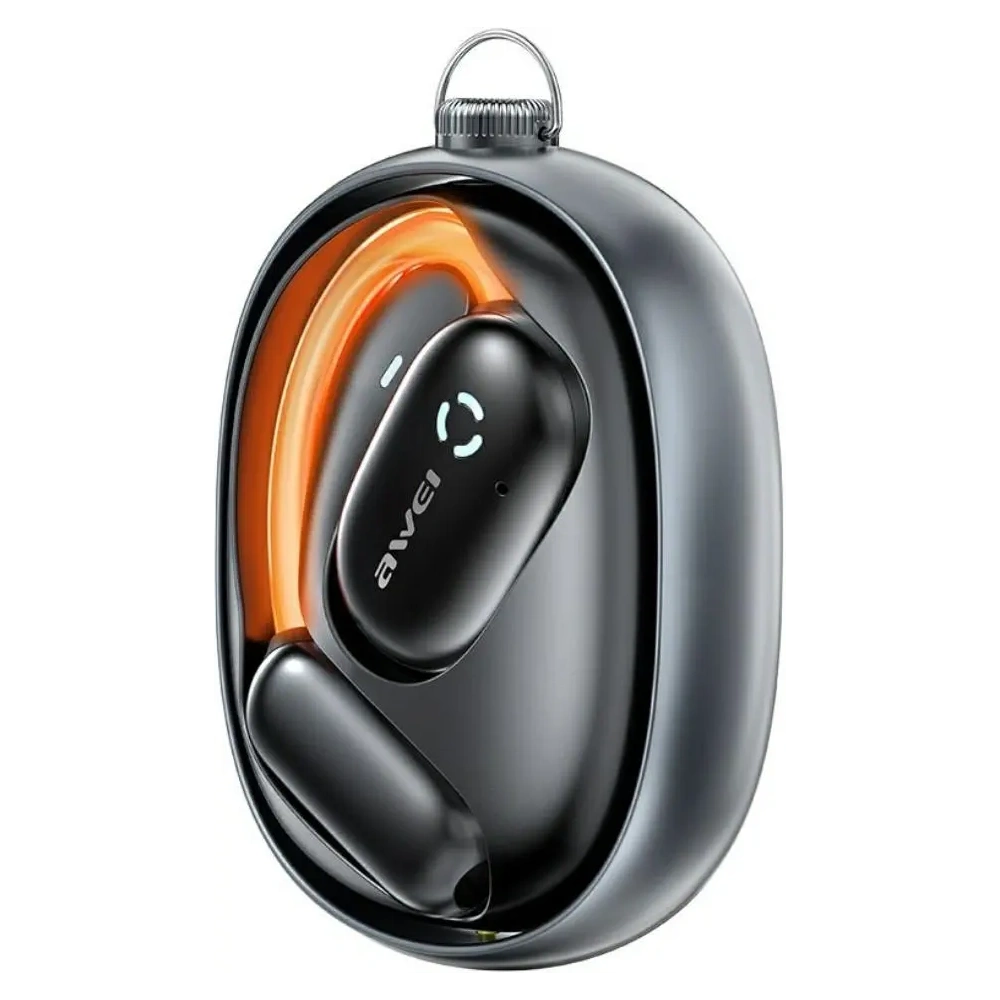 Bezprzewodowe słuchawki AWEI Bluetooth 5.4 TZ13 ANC + stacja dokująca czarny