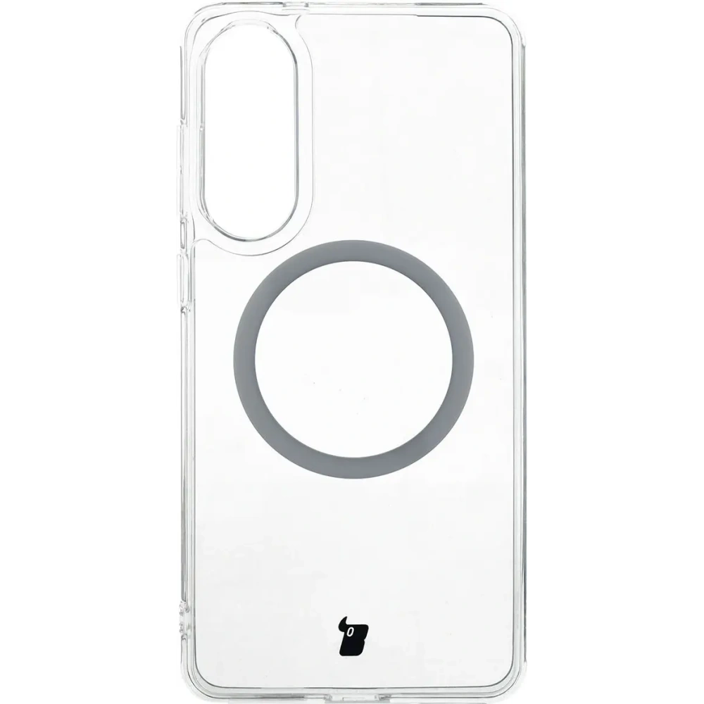 Etui z pierścieniem magnetycznym Bizon Case CrystalO do Samsung Galaxy S25 Edge przezroczyste