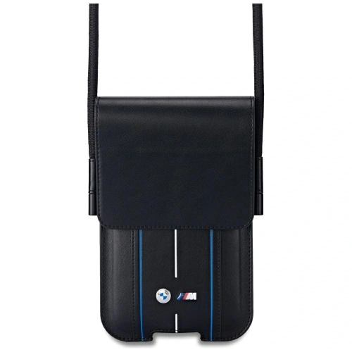 Kup BMW Pungă pentru telefon cu dungi albastre pe fundal negru - BMW813 - {ean13} - Sklep Home Screen