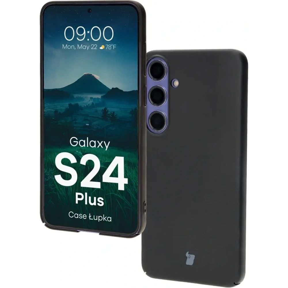 Etui Bizon Case Łupka do Samsung Galaxy S24+ Plus czarne