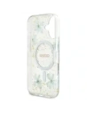 Kup Guess Harzblumen Glitzer MagSafe Apple iPhone 16 türkis - GUE4501 - {ean13} - Sklep Home Screen
