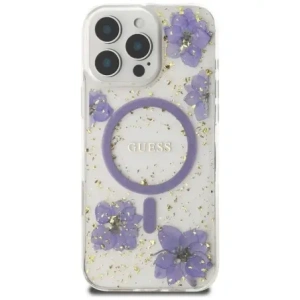 Kup Guess Flori din rășină MagSafe Apple iPhone 16 Pro violet - GUE4502 - {ean13} - Sklep Home Screen