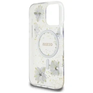 Kup Etui Guess Resin Flowers MagSafe do Apple iPhone 16 Pro fioletowy - GUE4502 - {ean13} - Sklep Home Screen