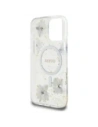 Kup Etui Guess Resin Flowers MagSafe do Apple iPhone 16 Pro fioletowy - GUE4502 - {ean13} - Sklep Home Screen