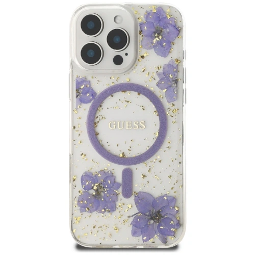 Kup Guess Harzblumen MagSafe Apple iPhone 16 Pro Max lila - GUE4503 - {ean13} - Sklep Home Screen